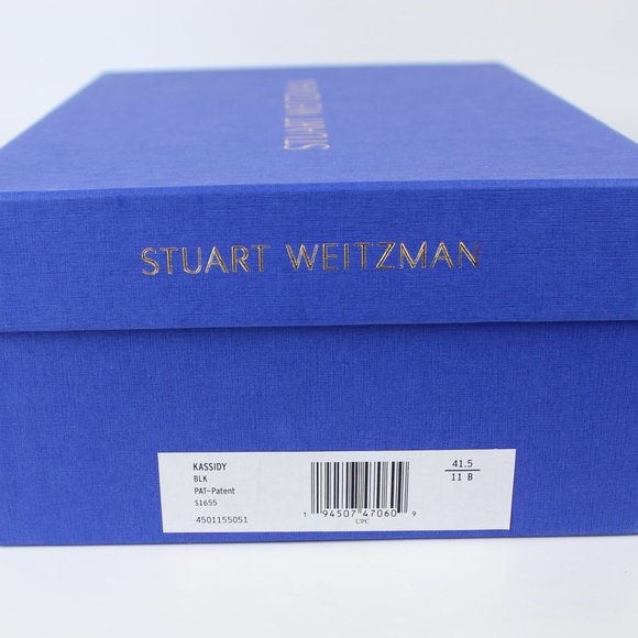 New Stuart Weitzman Kassidy Black Leather Heeled Sandal | Chic & Timeless - Picture 15 of 15